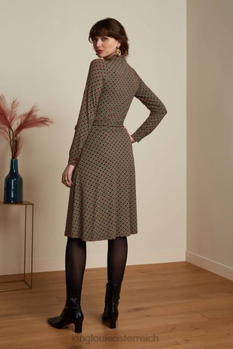 Bekleidung bei King Louie Frauen Sheeva-Kleid staubig Cabernet-Rot 8LT022