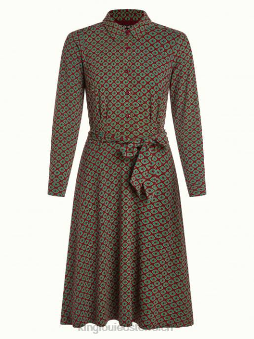 Bekleidung bei King Louie Frauen Sheeva-Kleid staubig Cabernet-Rot 8LT022