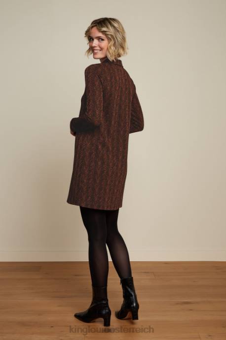 Bekleidung bei King Louie Frauen Tunika-Reißverschlusskleid Tempest Cognac-Orange 8LT023