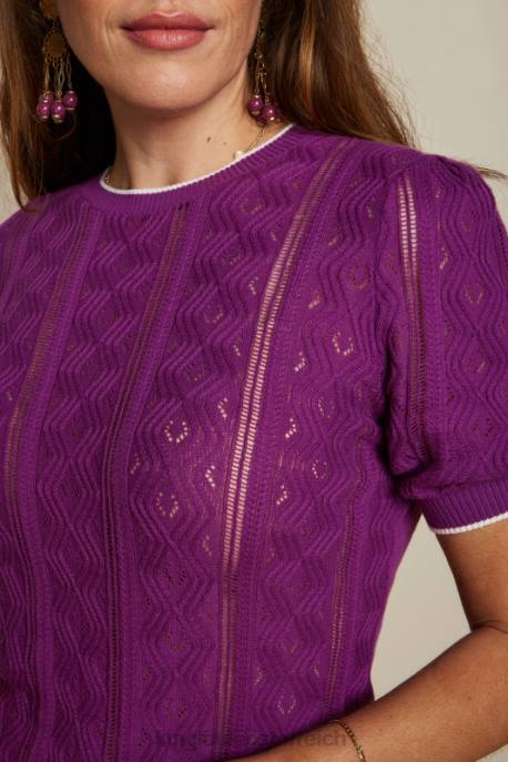 Bekleidung bei King Louie Frauen Agnes Puff-Top Herrero funkelndes Lila 8LT0101