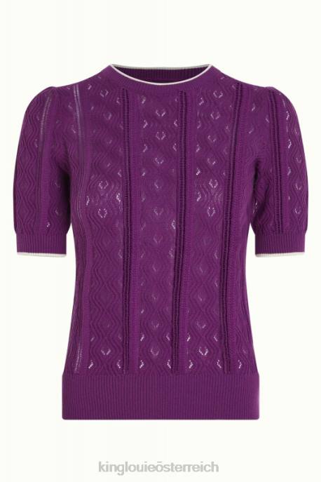 Bekleidung bei King Louie Frauen Agnes Puff-Top Herrero funkelndes Lila 8LT0101