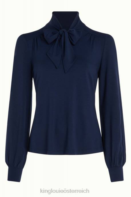 Bekleidung bei King Louie Frauen Amalia Top Ecovero Licht Abendblau 8LT038