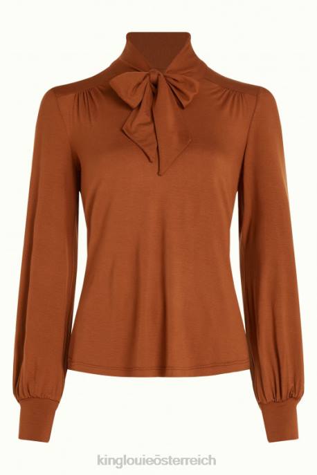 Bekleidung bei King Louie Frauen Amalia Top Ecovero Licht Cognac-Orange 8LT034