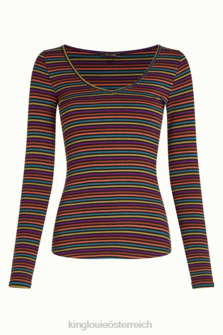 Bekleidung bei King Louie Frauen Carice V Top Rolla Stripe Umbre 8LT055