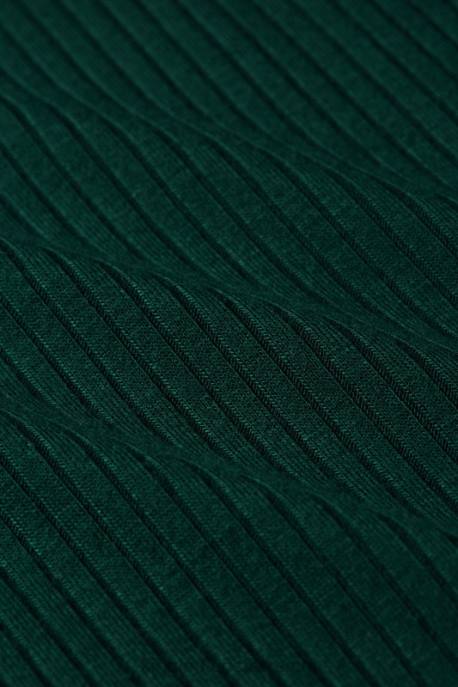 Bekleidung bei King Louie Frauen Carice V Top Uni Rib Kieferngrün 8LT053