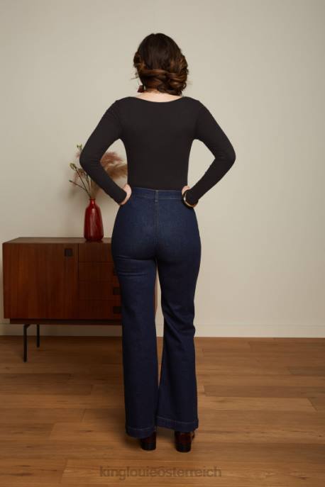 Bekleidung bei King Louie Frauen Carice V Top Uni Rib Schwarz 8LT052