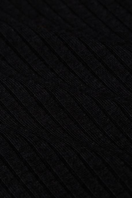 Bekleidung bei King Louie Frauen Carice V Top Uni Rib Schwarz 8LT052