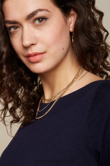 Bekleidung bei King Louie Frauen Efeu-Top-Kokon Blau 8LT094