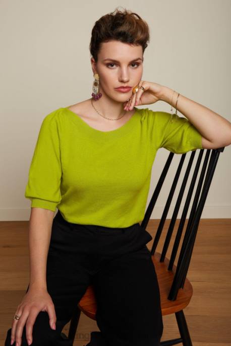 Bekleidung bei King Louie Frauen Efeu-Top-Kokon Citronellegelb 8LT091