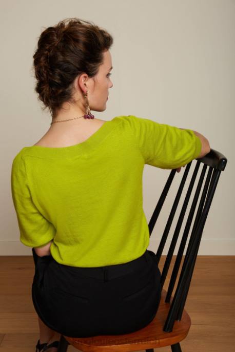 Bekleidung bei King Louie Frauen Efeu-Top-Kokon Citronellegelb 8LT091