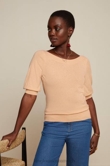 Bekleidung bei King Louie Frauen Efeu-Top-Kokon Creampuff 8LT097