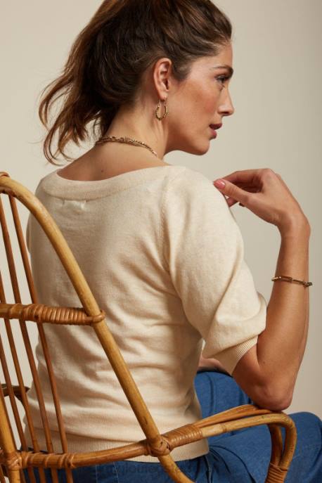 Bekleidung bei King Louie Frauen Efeu-Top-Kokon Creme 8LT093