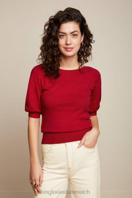 Bekleidung bei King Louie Frauen Efeu-Top-Kokon Symbol rot 8LT096