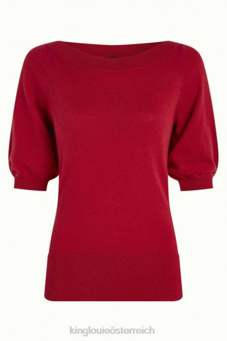 Bekleidung bei King Louie Frauen Efeu-Top-Kokon Symbol rot 8LT096