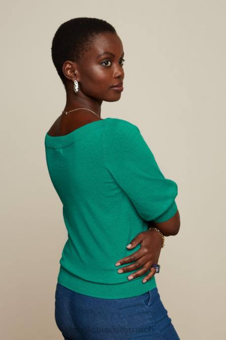 Bekleidung bei King Louie Frauen Efeu-Top-Kokon wassergrün 8LT095