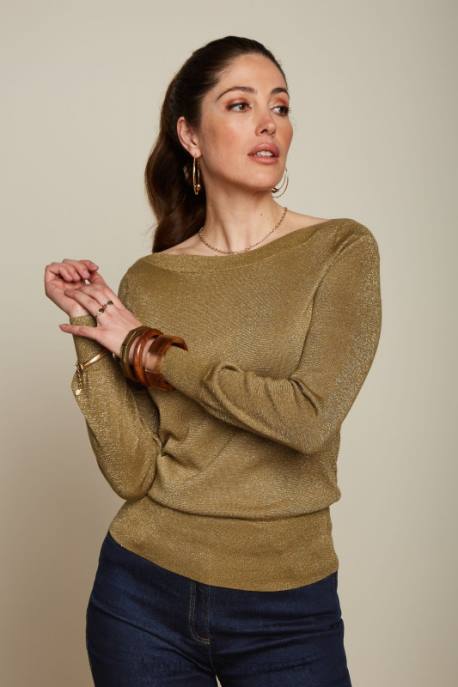 Bekleidung bei King Louie Frauen Efeuspitze Lapis goldbraun 8LT069