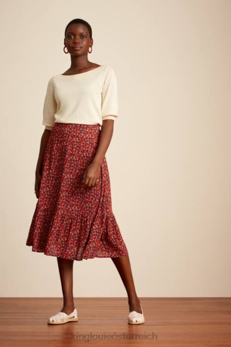 Bekleidung bei King Louie Frauen Ivy Bell Top Cocoon BCI Creme 8LT0104