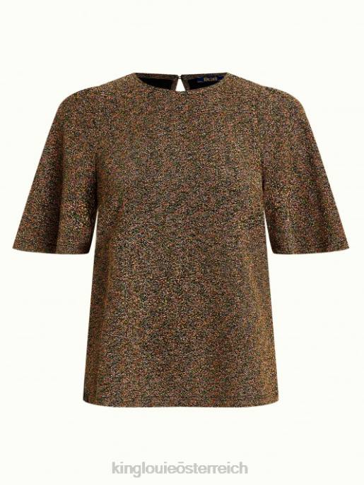 Bekleidung bei King Louie Frauen Lizzy Top Karussell Lurex Gold 8LT033