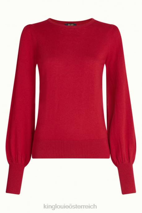 Bekleidung bei King Louie Frauen Maya-Top-Kokon Symbol rot 8LT078