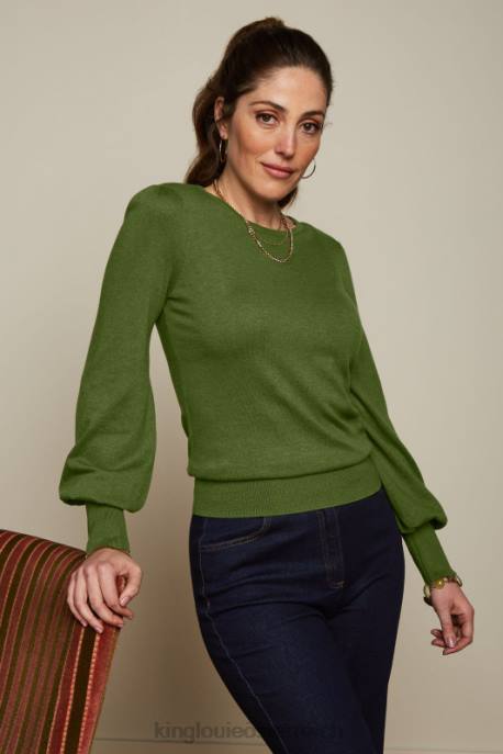 Bekleidung bei King Louie Frauen Maya-Top-Kokon posey grün 8LT075