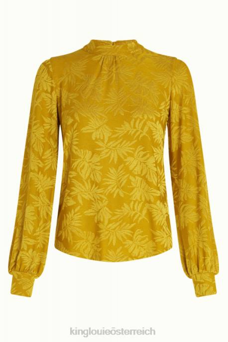 Bekleidung bei King Louie Frauen Phoebe Top-Popup Currygelb 8LT042