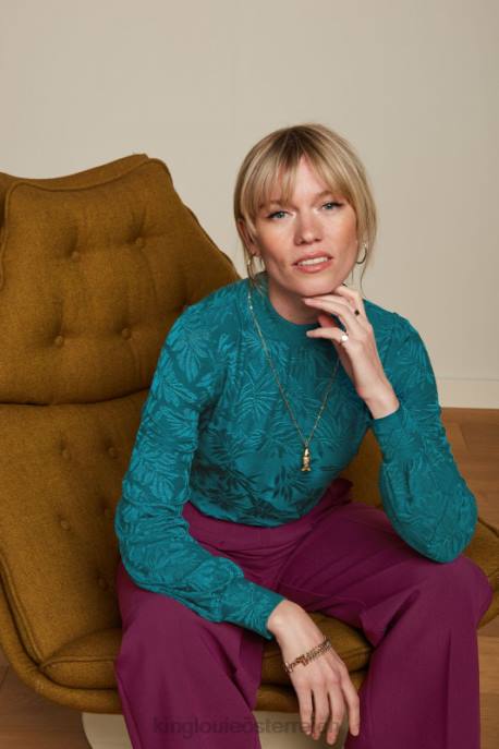 Bekleidung bei King Louie Frauen Phoebe Top-Popup antikgrün 8LT043