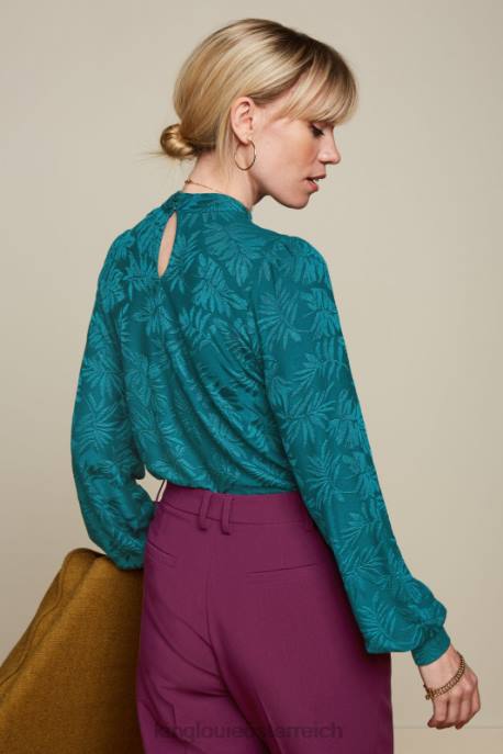 Bekleidung bei King Louie Frauen Phoebe Top-Popup antikgrün 8LT043