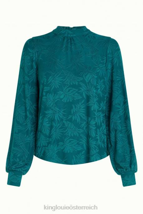 Bekleidung bei King Louie Frauen Phoebe Top-Popup antikgrün 8LT043