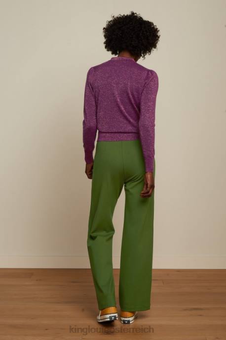 Bekleidung bei King Louie Frauen Polo-Rüschenoberteil in Lapislazuli Kaspia lila 8LT066