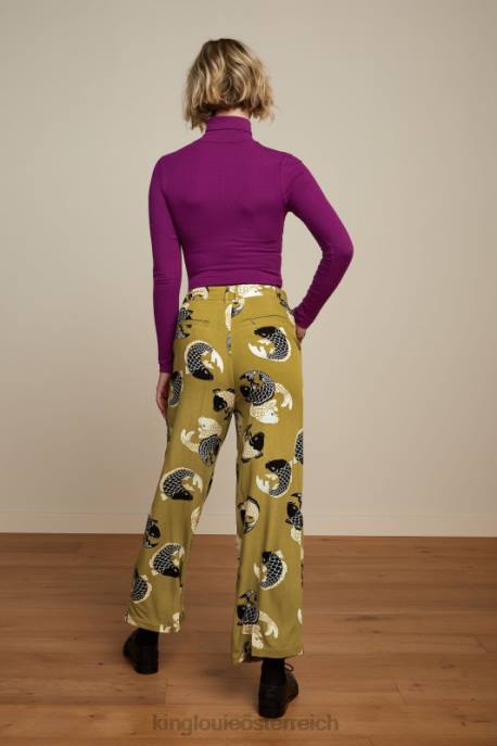 Bekleidung bei King Louie Frauen Rollkragenoberteil, Uni-Ripp Kaspia lila 8LT048