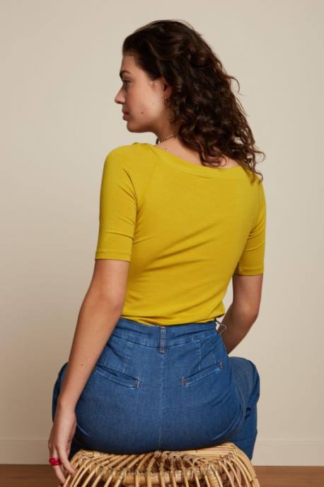 Bekleidung bei King Louie Frauen Sarah Top Ecovero Licht frühlingsgelb 8LT0106