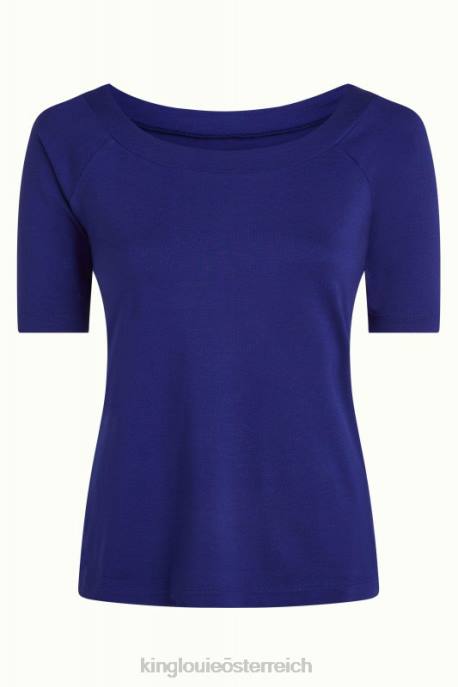 Bekleidung bei King Louie Frauen Sarah Top Ecovero Licht tiefes Blau 8LT0108