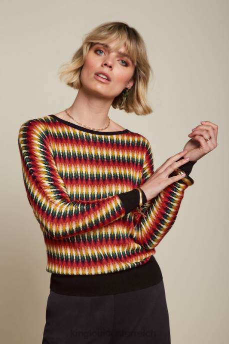 Bekleidung bei King Louie Frauen Valentina Top Celina Schwarz 8LT063